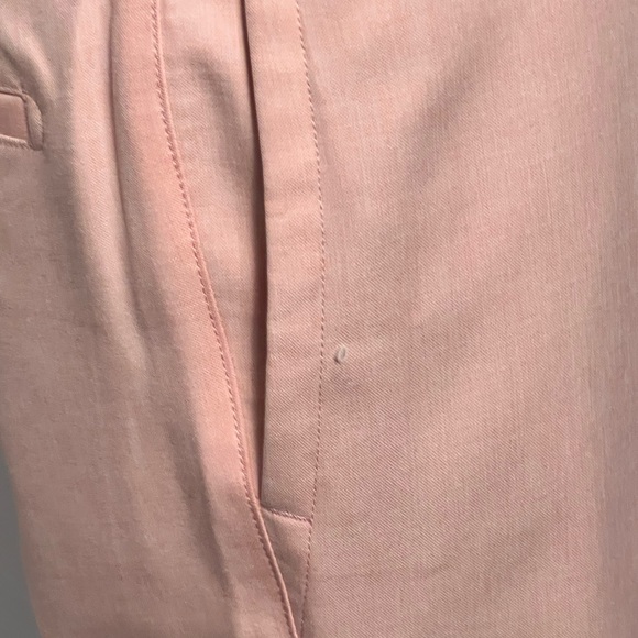 Peter Millar Salmon Pink Linen-Blend Flat Front Men’s Shorts - Picture 7 of 8